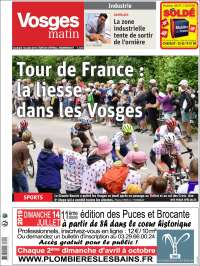 Portada de Vosges Matin (Francia)