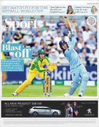 Portada de Telegraph Sport (Reino Unido)