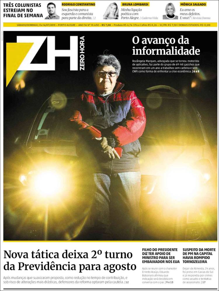 Portada de Zero Hora (Brasil)