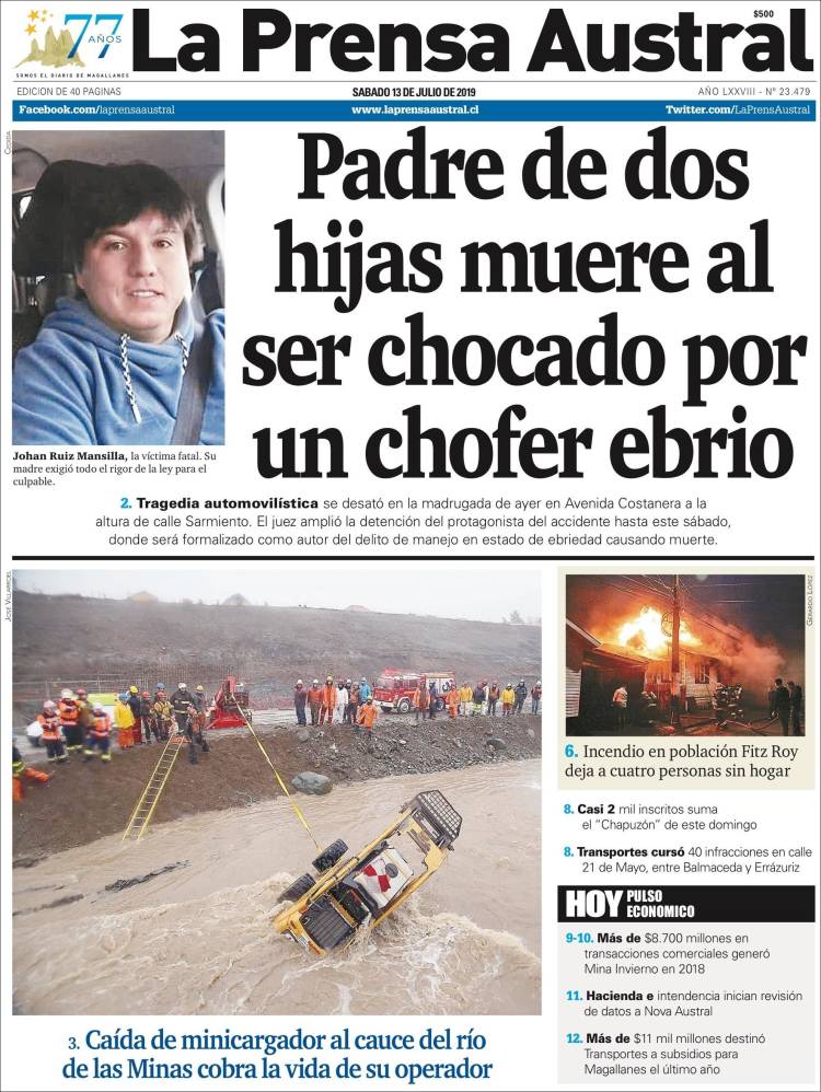 Portada de El Magallanes (Chile)