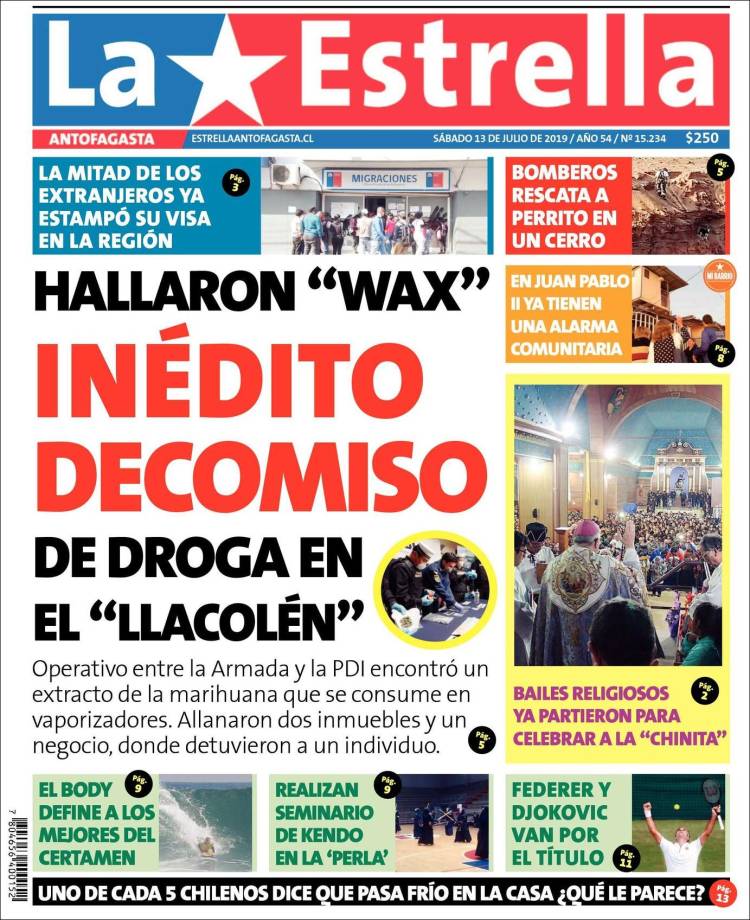 Portada de La Estrella del Norte (Chile)