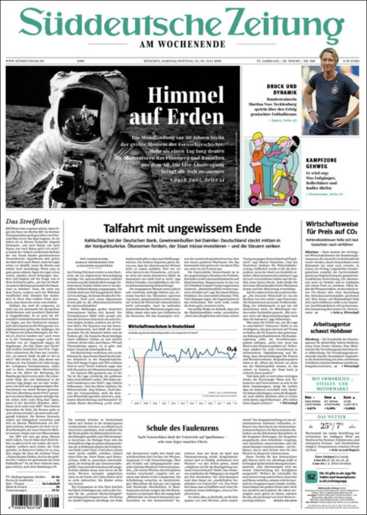 Portada de Sueddeutsche (Alemania)