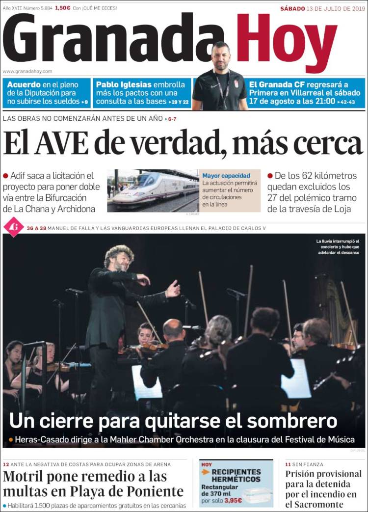 Portada de Granada Hoy (España)