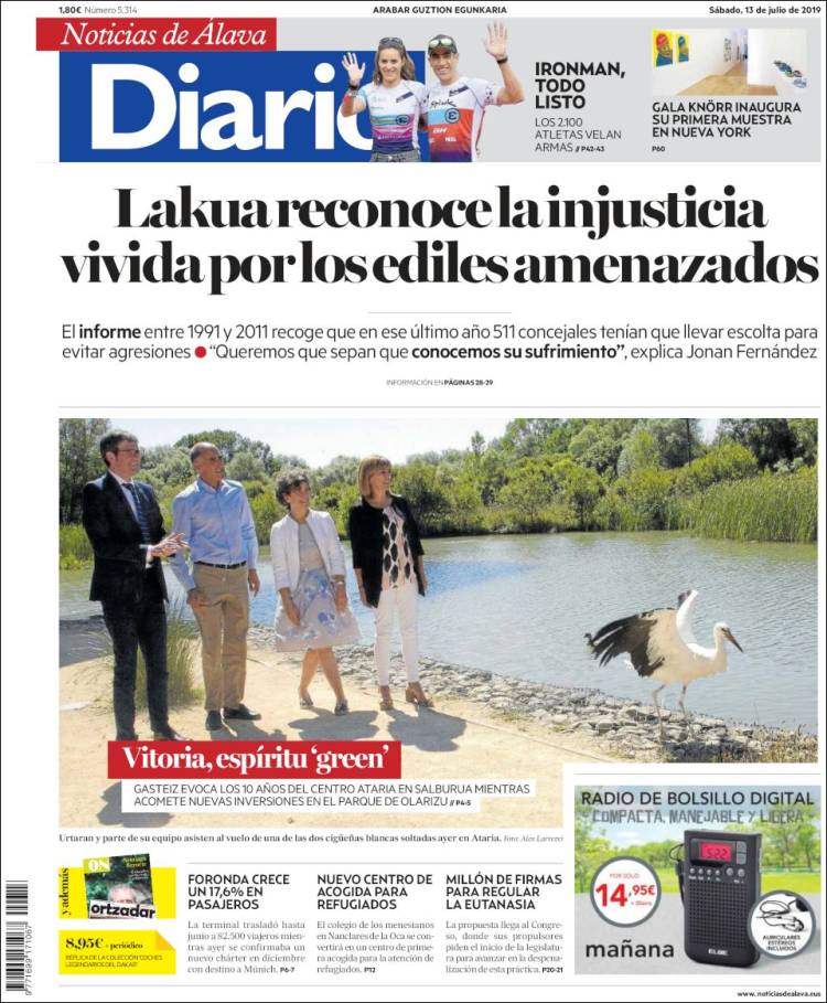 Portada de Noticias de Álava (España)