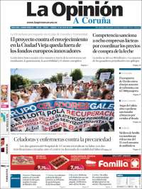 Portada de La Opinión de A Coruña (España)