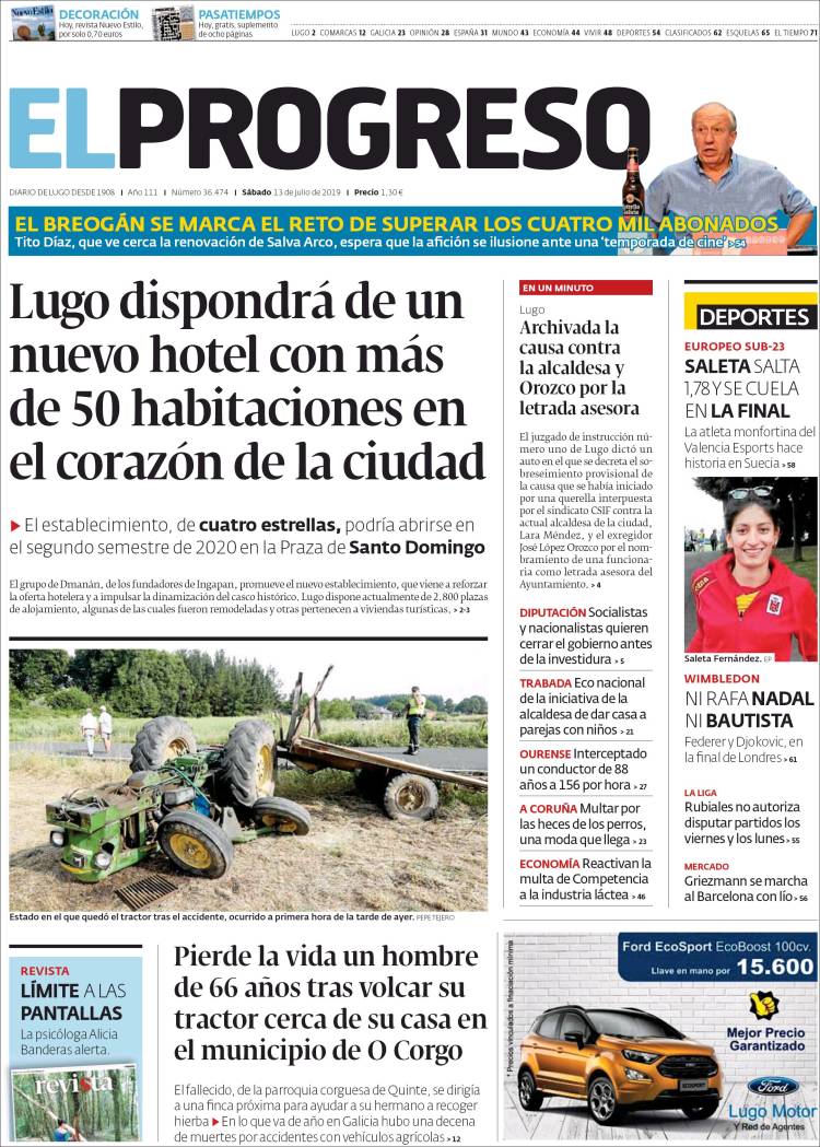 Portada de El Progreso (España)