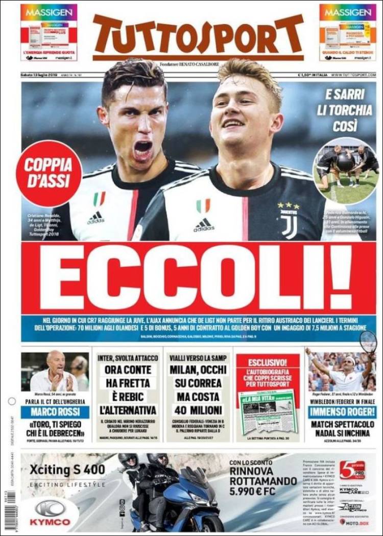 Portada de Tuttosport (Italia)