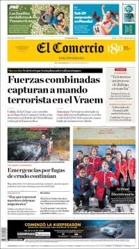 Portada de El Comercio (Perú)