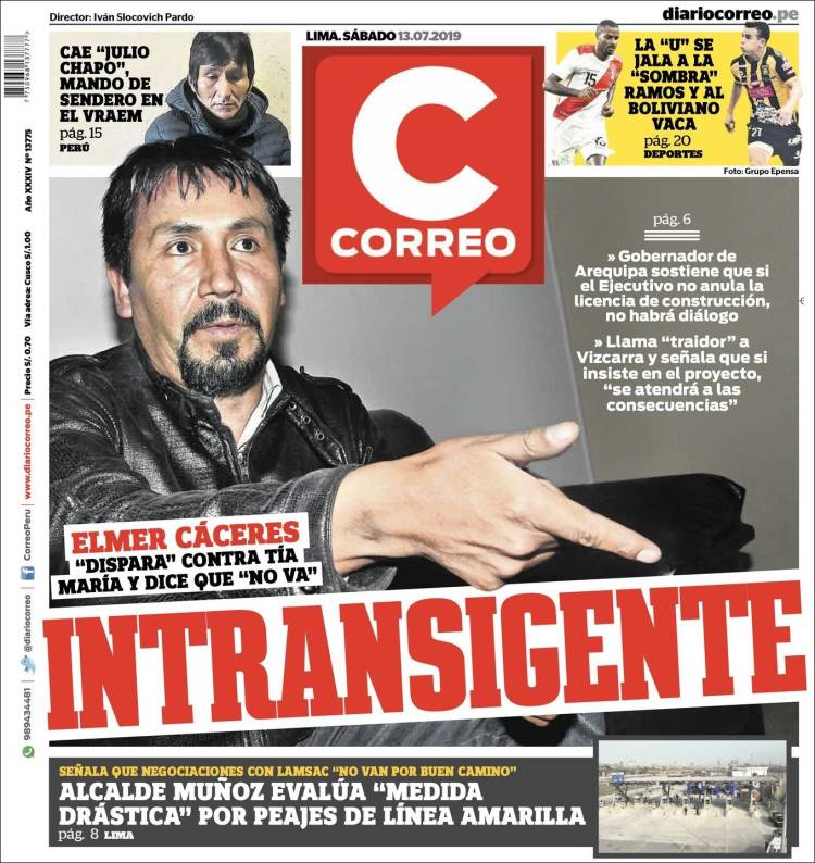 Portada de Diario Correo (Perú)