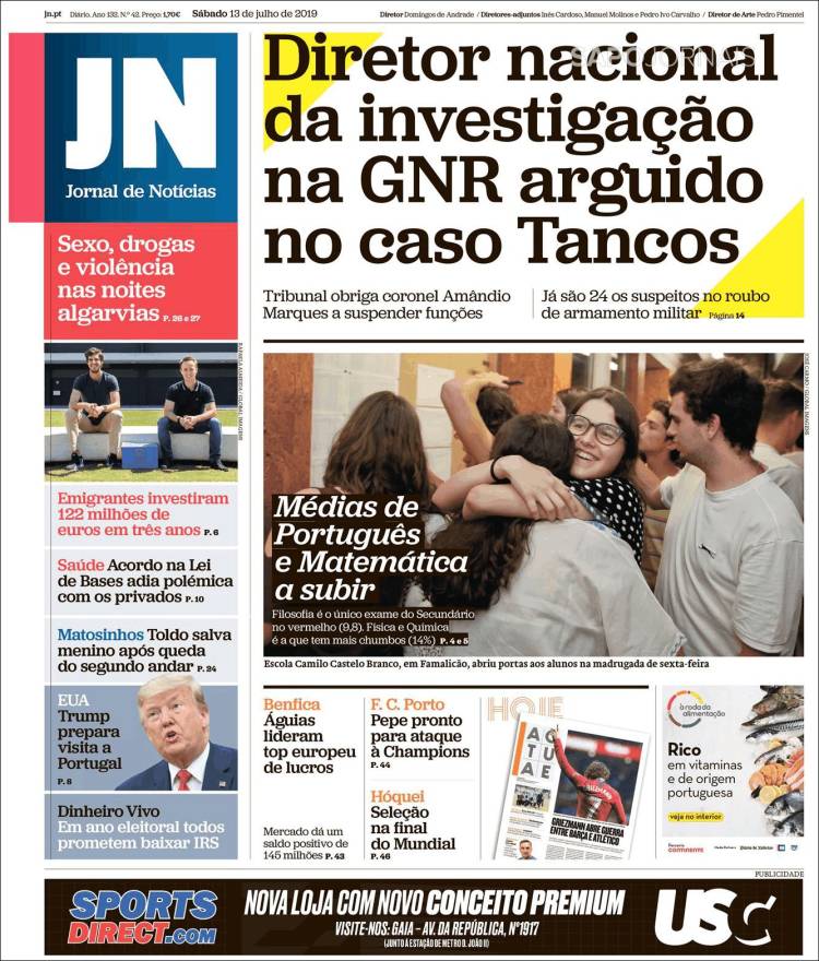 Portada de Jornal de Notícias (Portugal)
