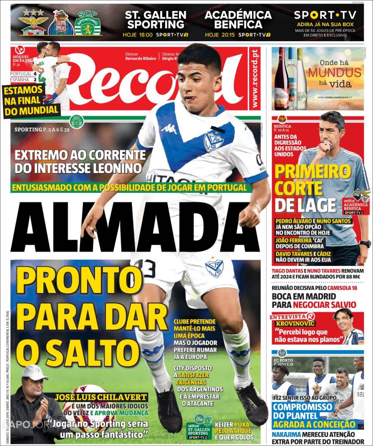 Portada de Record (Portugal)