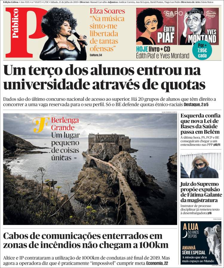 Portada de Público (Portugal)