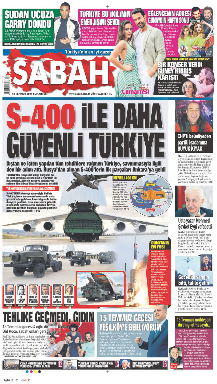 Portada de Sabah (Turqu&iacute;a)