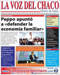 Portada de La Voz del Chaco (Argentina)