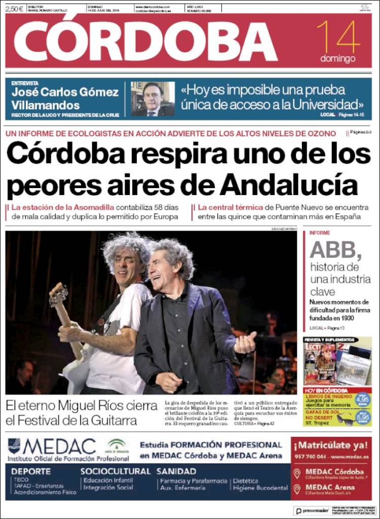 Portada de Diario de Córdoba (Spain)