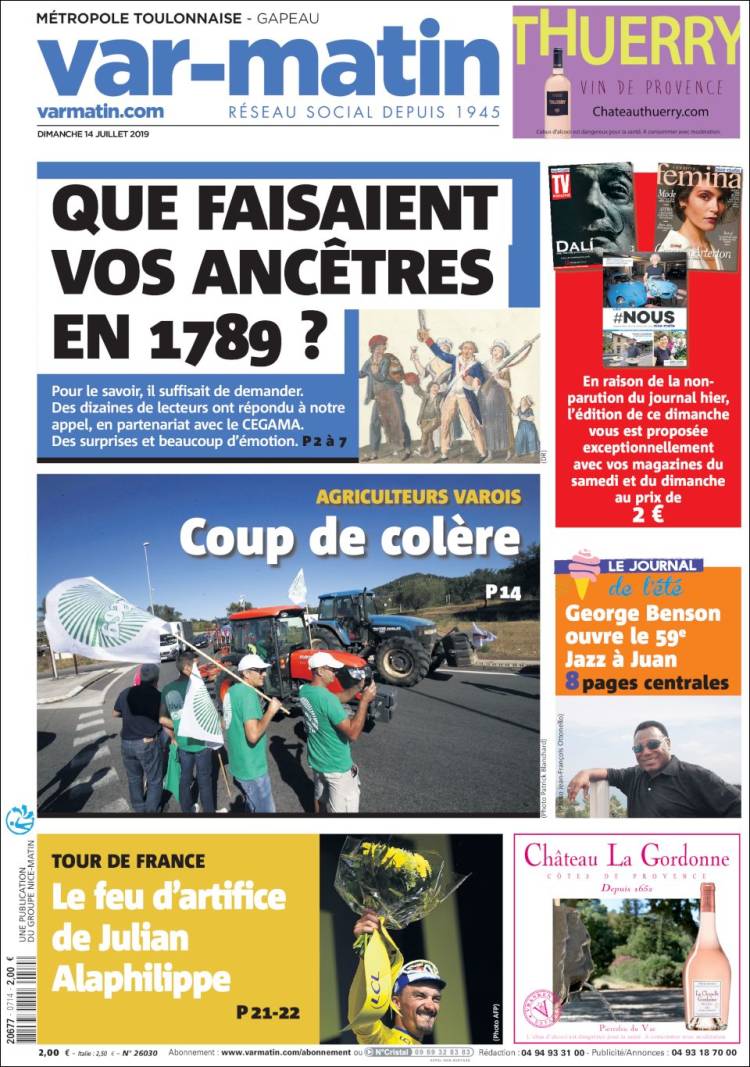 Portada de Nice-Matin (France)