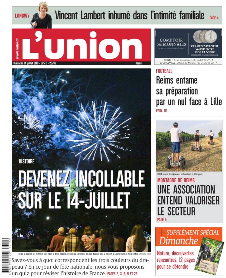 Portada de L'Union (Francia)