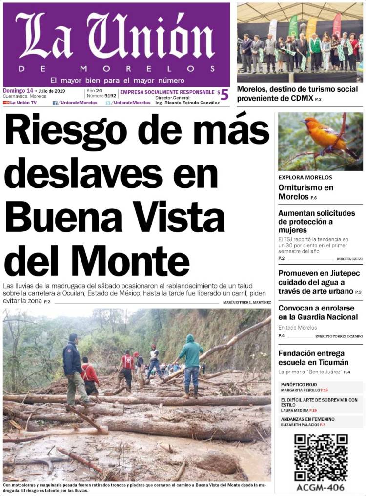 Portada de La Unión de Morelos (M&eacute;xico)