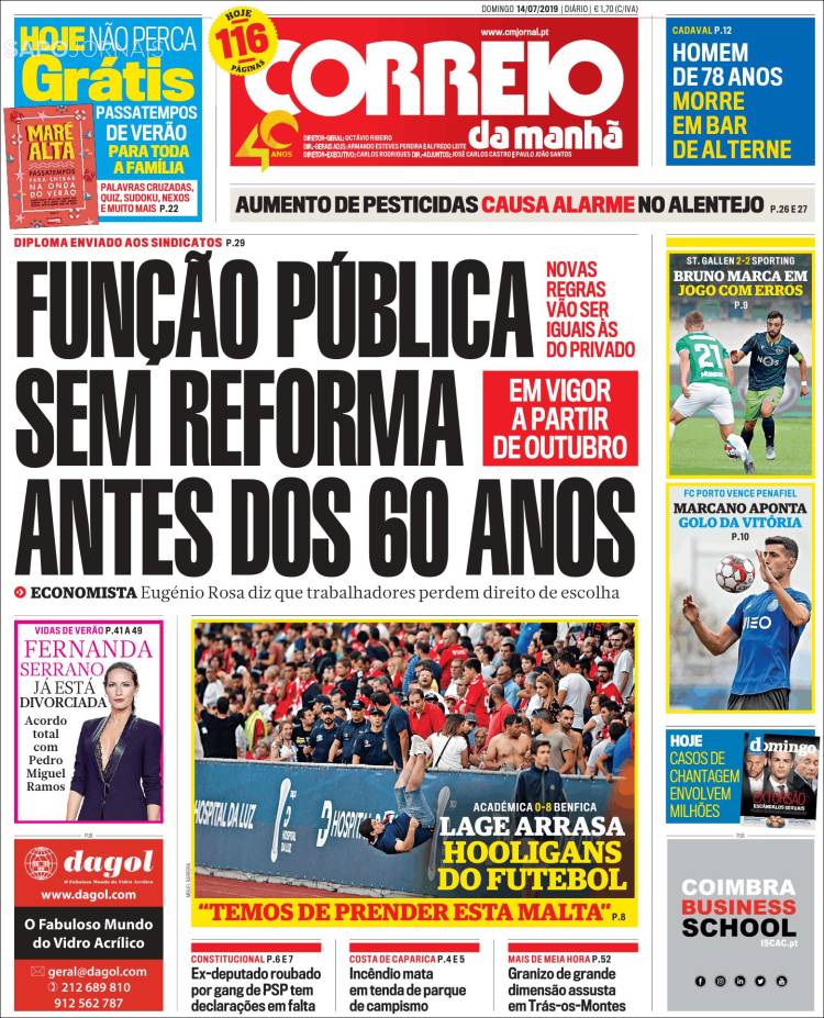 Portada de Correio da Manhã (Portugal)