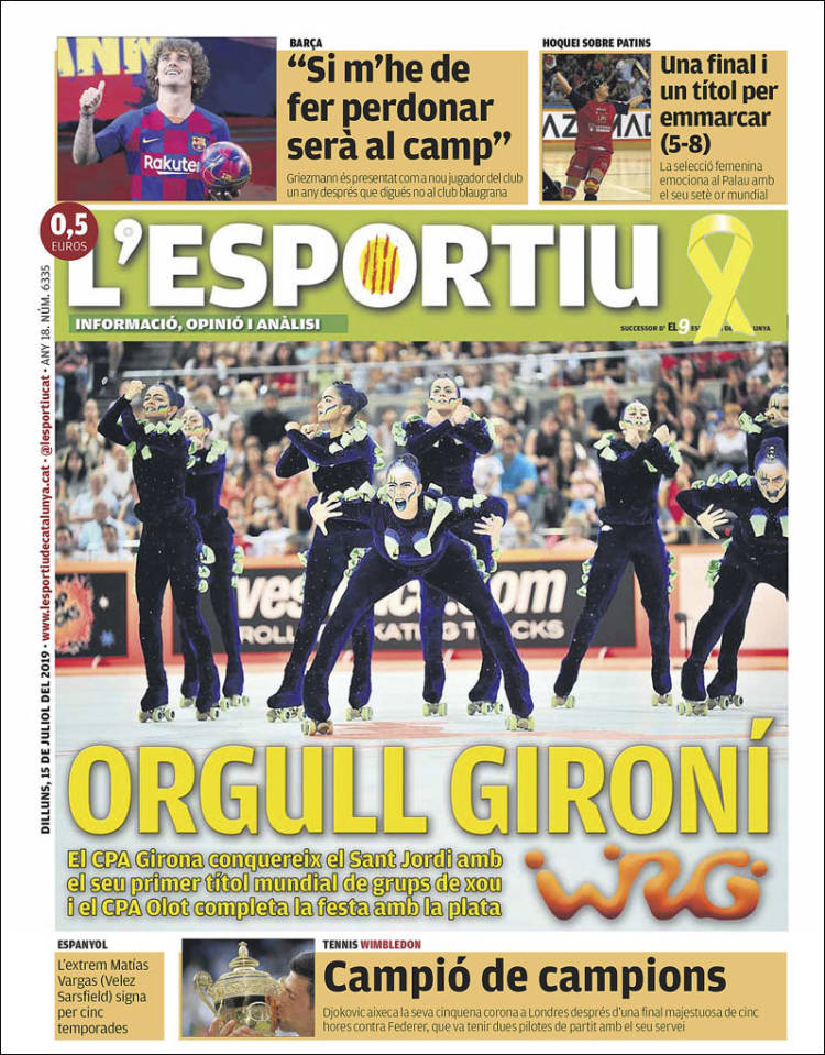 Portada de L'Esportiu : Girona (España)