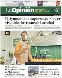 Portada de La Opinión de Málaga (España)