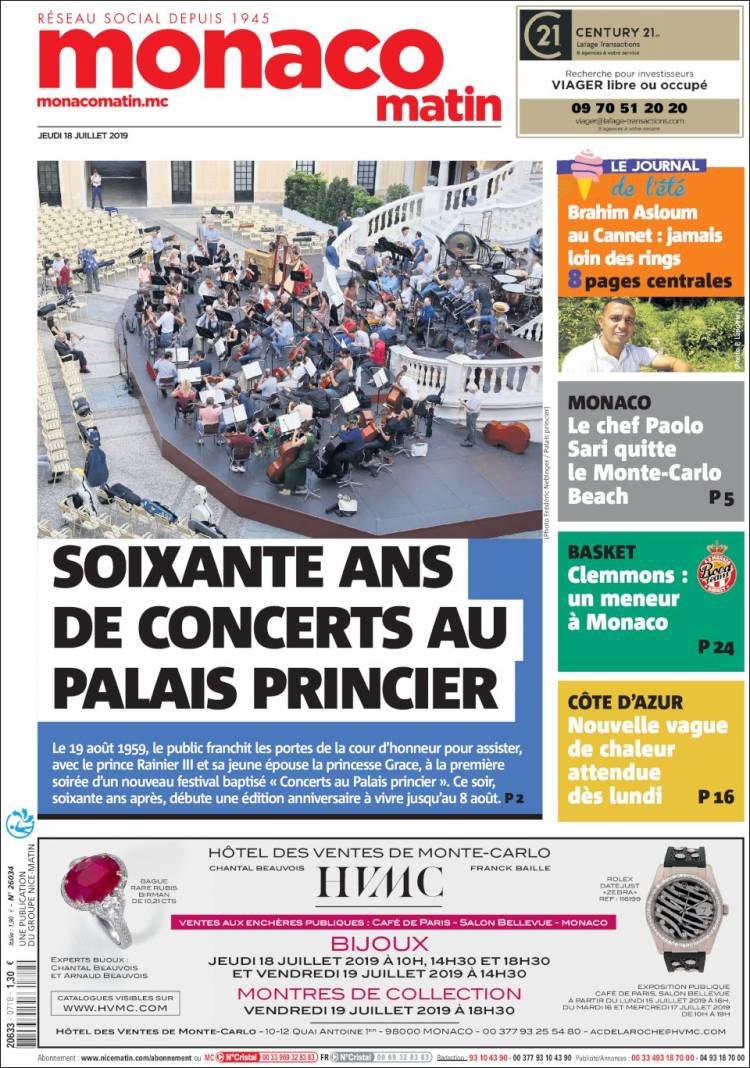 Portada de Nice-Matin (France)