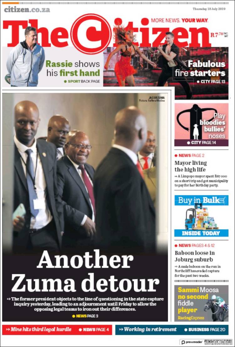 Portada de The Citizen (Afrique du Sud)