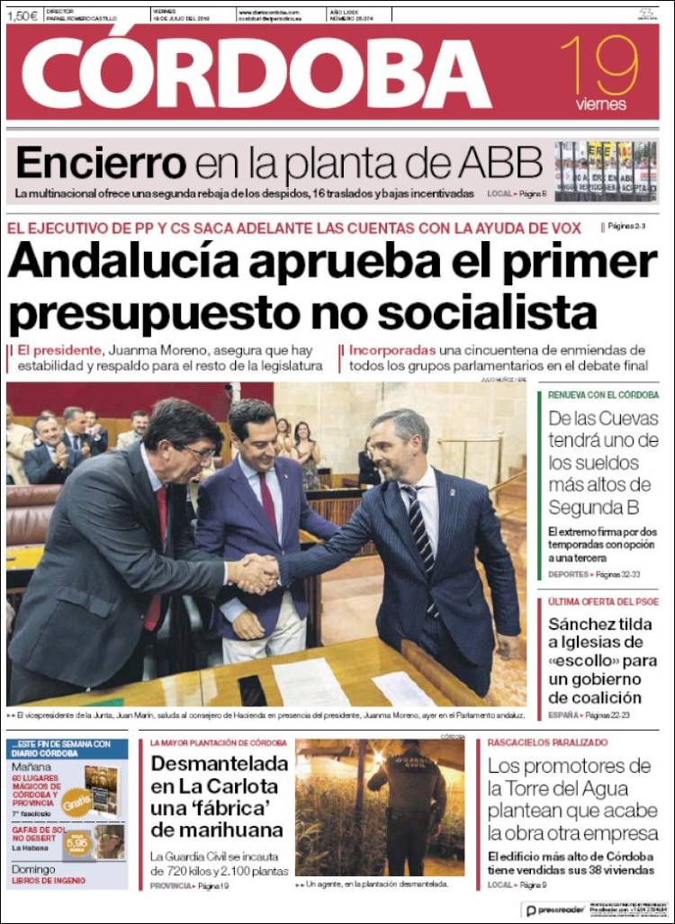 Portada de Diario de Córdoba (España)