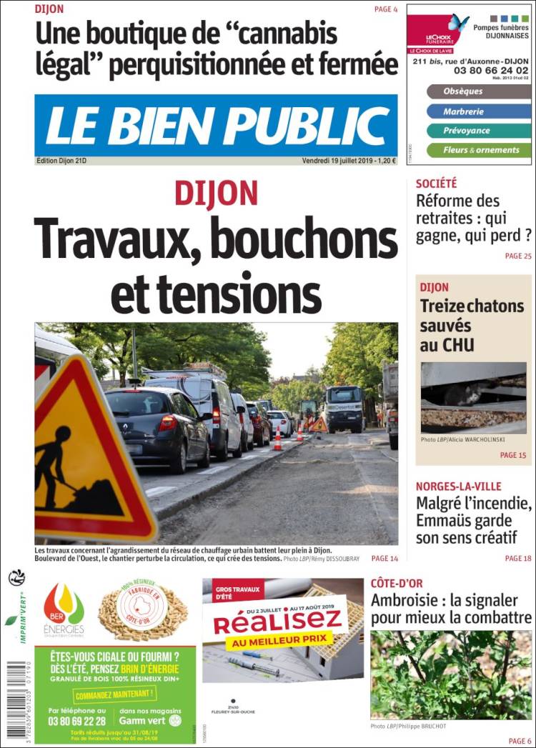 Portada de Le Bien Public (France)