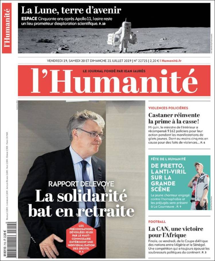 Portada de l'Humanite (France)