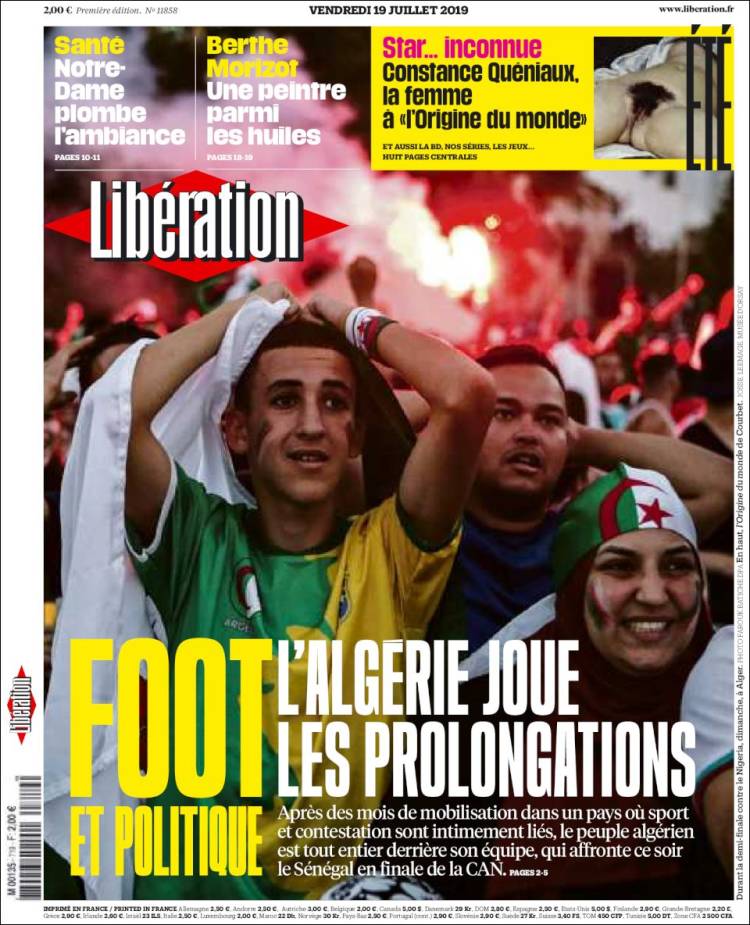 Portada de Libération (Francia)