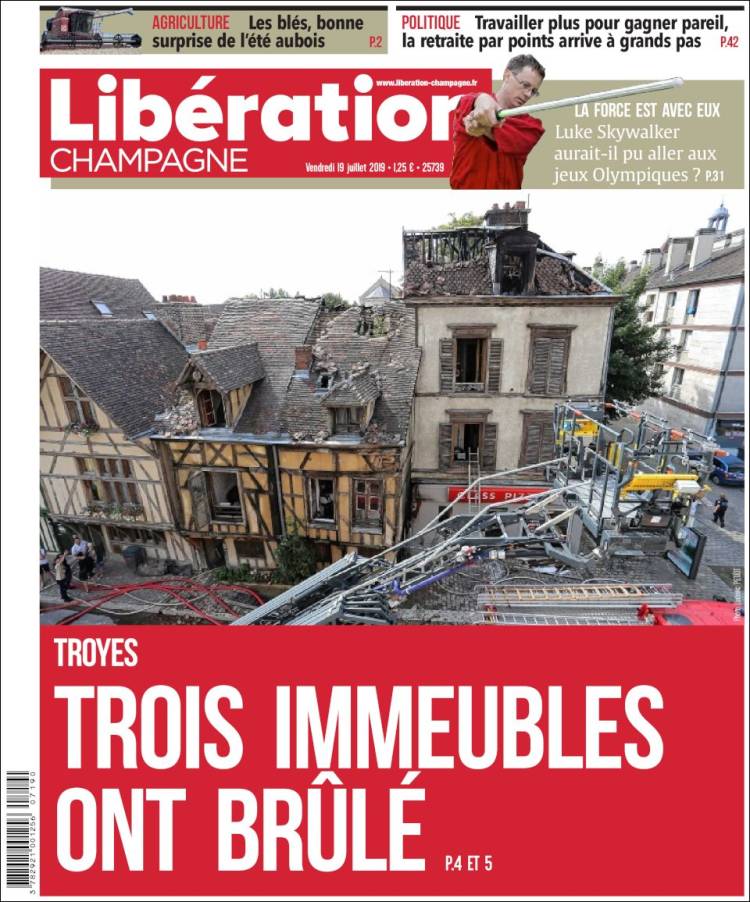 Portada de Libération Champagne (Francia)