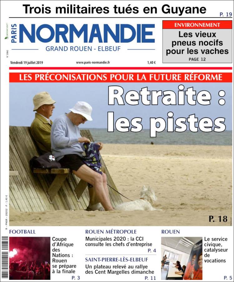 Portada de Paris Normandie (Francia)