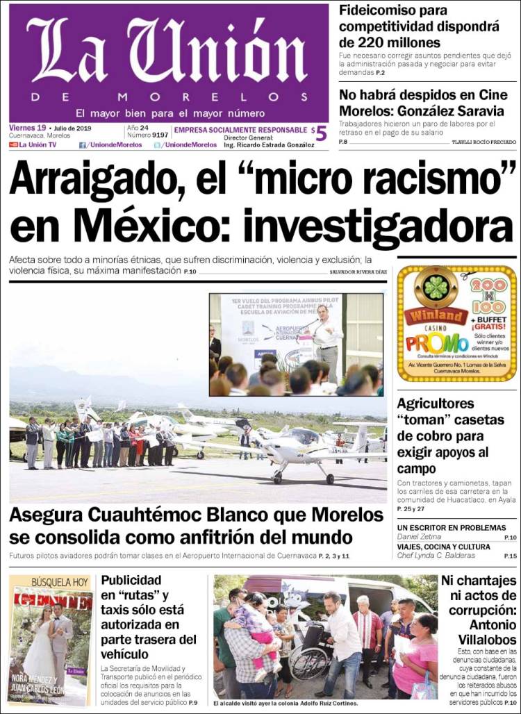Portada de La Unión de Morelos (M&eacute;xico)