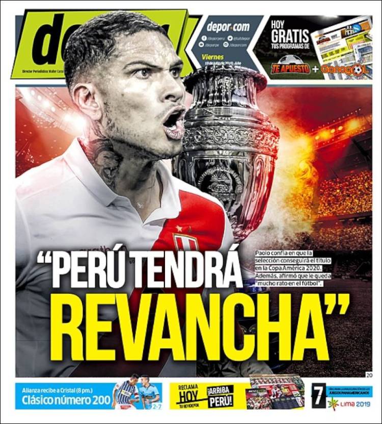 Portada de Depor (Perú)