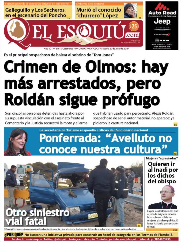 Portada de El Esquiu (Argentina)