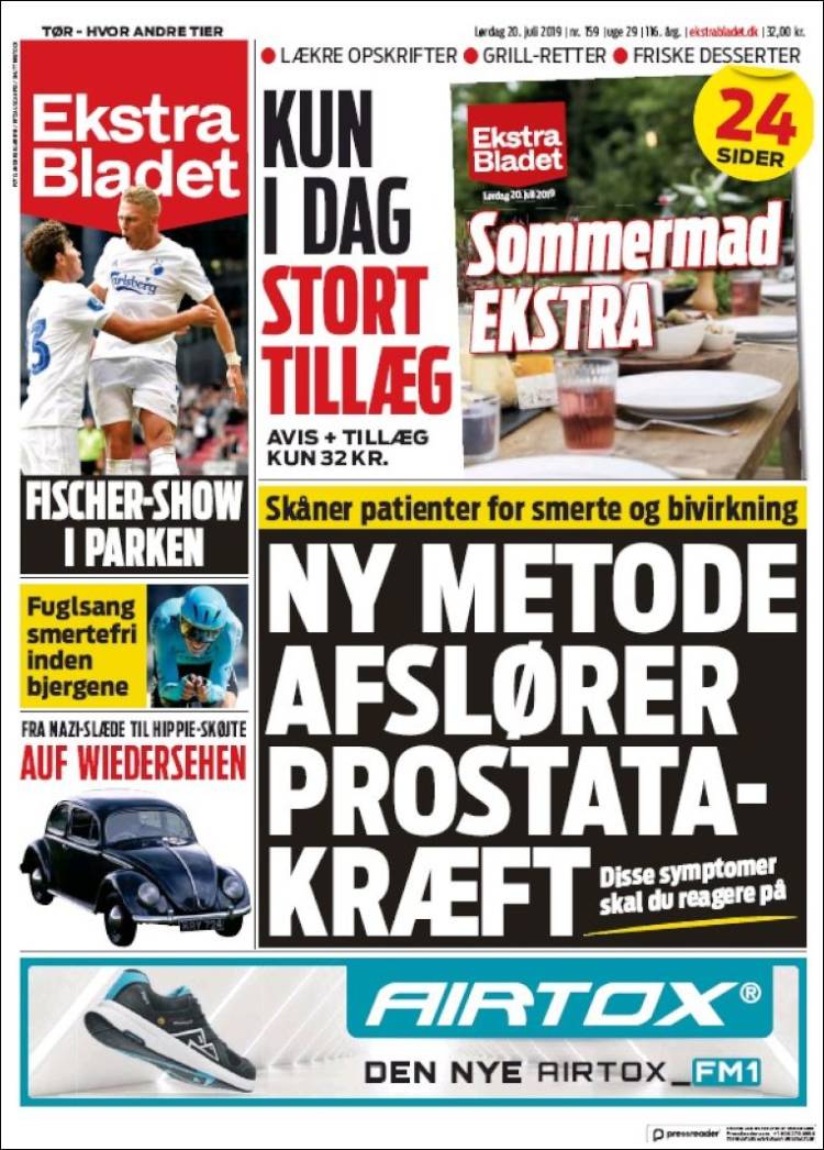 Portada de Ekstra Bladet (Dinamarca)