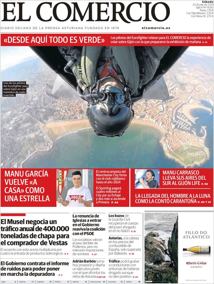 Portada de El Comercio - Gijón (Espa&ntilde;a)