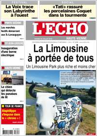 Portada de L'Echo de la Haute-Vienne (Francia)