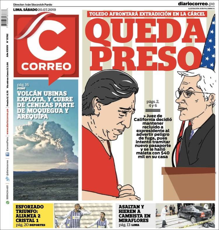 Portada de Diario Correo (Per&uacute;)