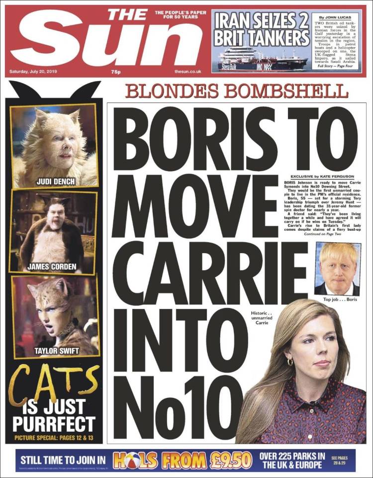 Portada de The Sun (Reino Unido)