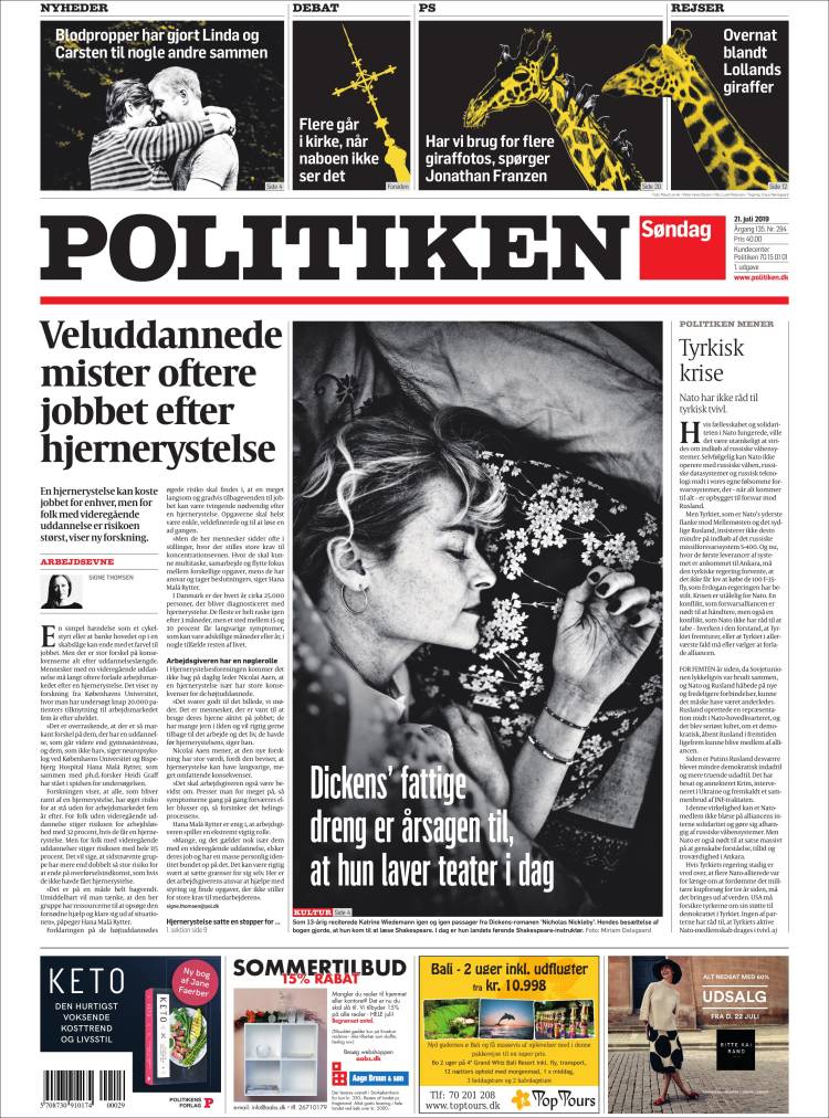 Portada de Politiken (Denmark)