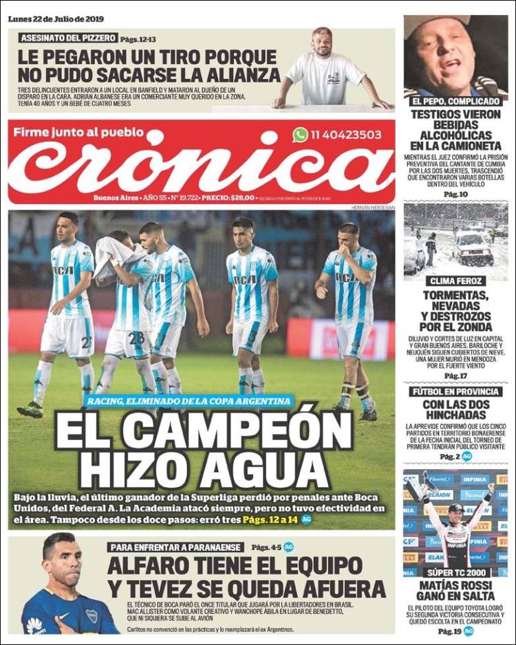 Portada de Crónica (Argentina)