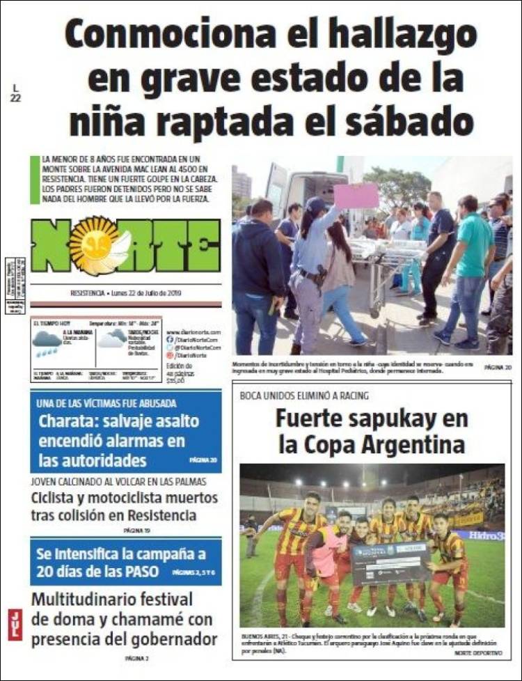 Portada de Diario Norte (Argentina)