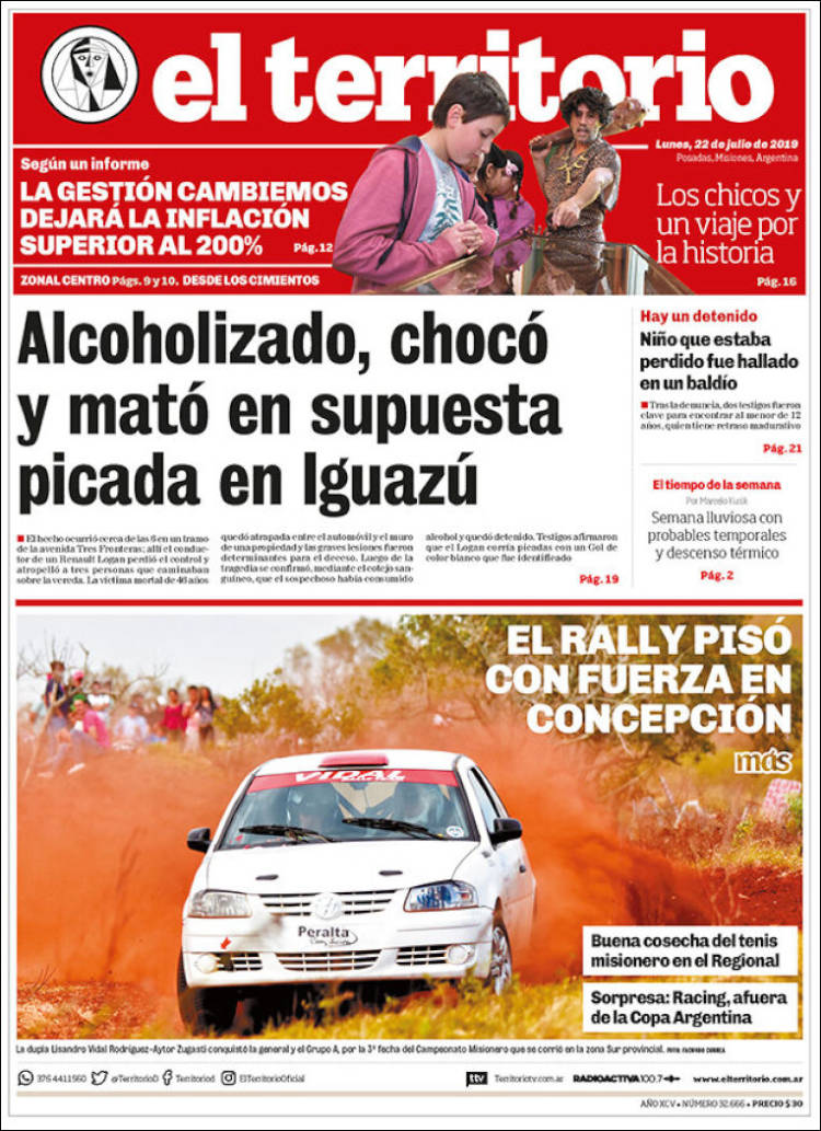 Portada de El Territorio (Argentina)