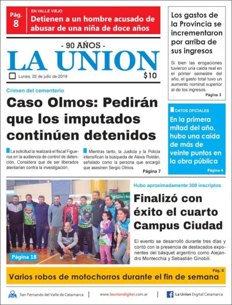 Portada de La Unión (Argentina)