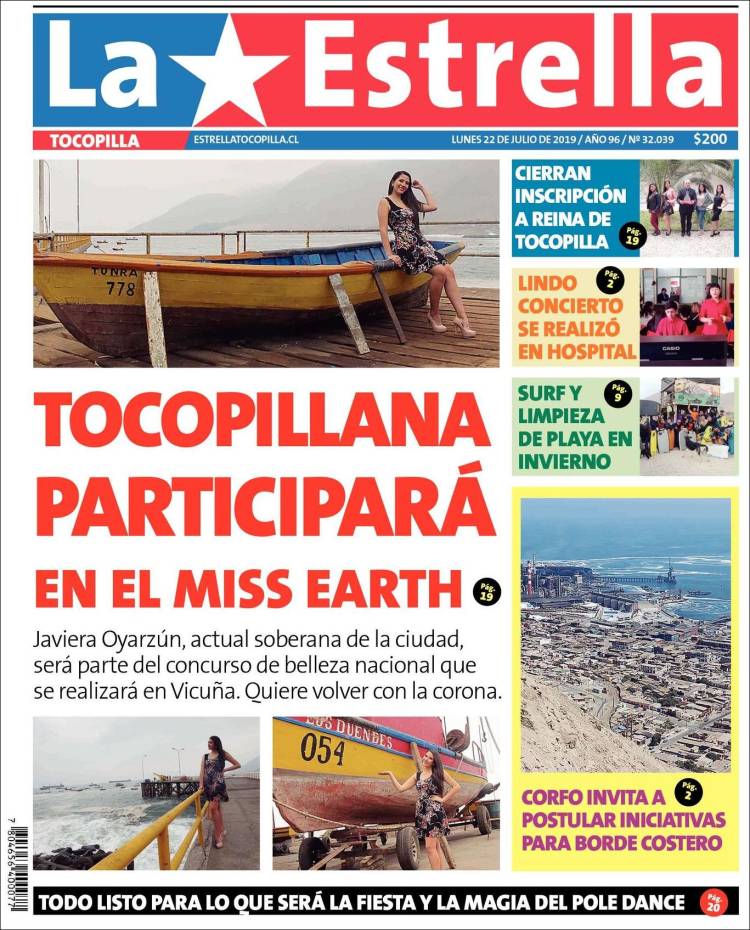 Portada de La Estrella de Tocopilla (Chile)