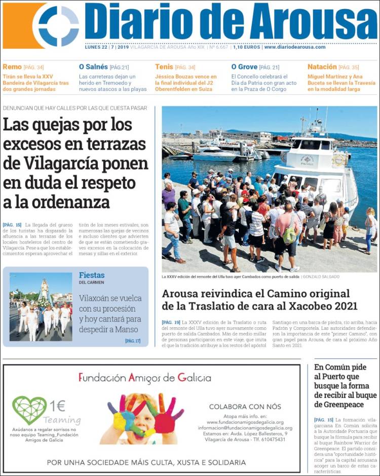 Portada de Diario de Arousa (España)