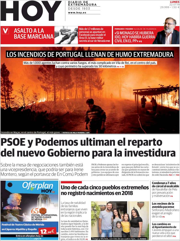 Portada de Hoy - Badajoz (España)