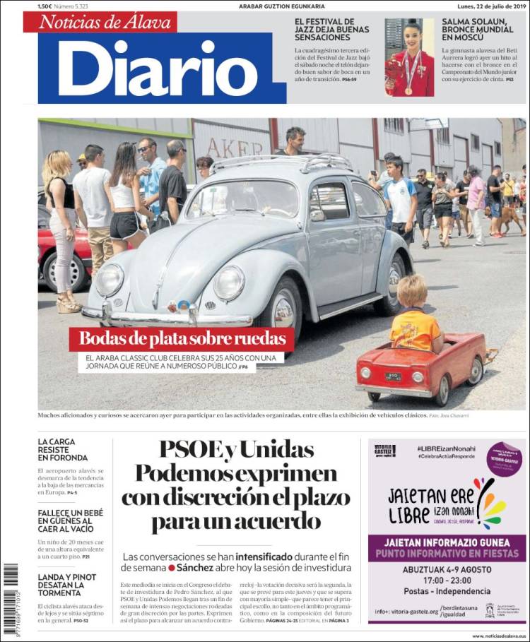 Portada de Noticias de Álava (España)